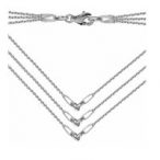Ankier type chain base - 3 chains on one lock, silver Ankier type chain base - 3 chains on one lock, AG 925 silver
