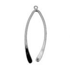 Crystal suspension tie - crimped, silver Crystal suspension tie - crimped, AG 925 silver