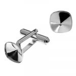 Cufflink - base for Cushion Square, silver AG 925