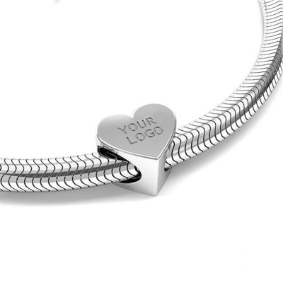 Pendant spacer - celebratory - heart, silver Pendant spacer - celebratory - heart, AG 925 silver