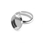 Universal ring - oval resin bowl, silver Universal ring - oval resin bowl, AG 925 silver